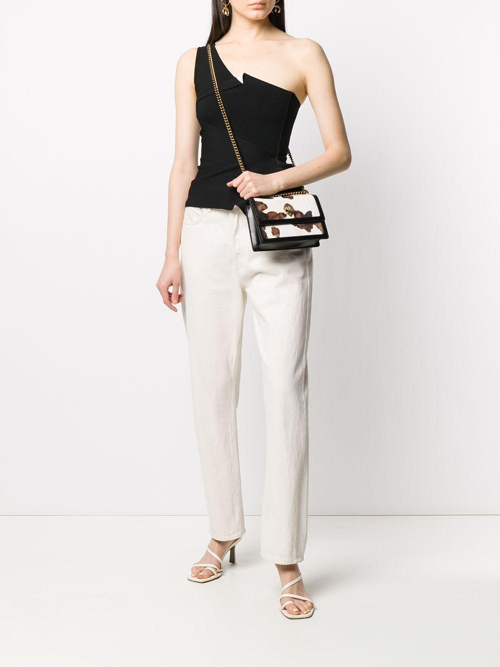 Kurt Geiger Leather Cow Print Shoulder Bag in White - Save 25% - Lyst