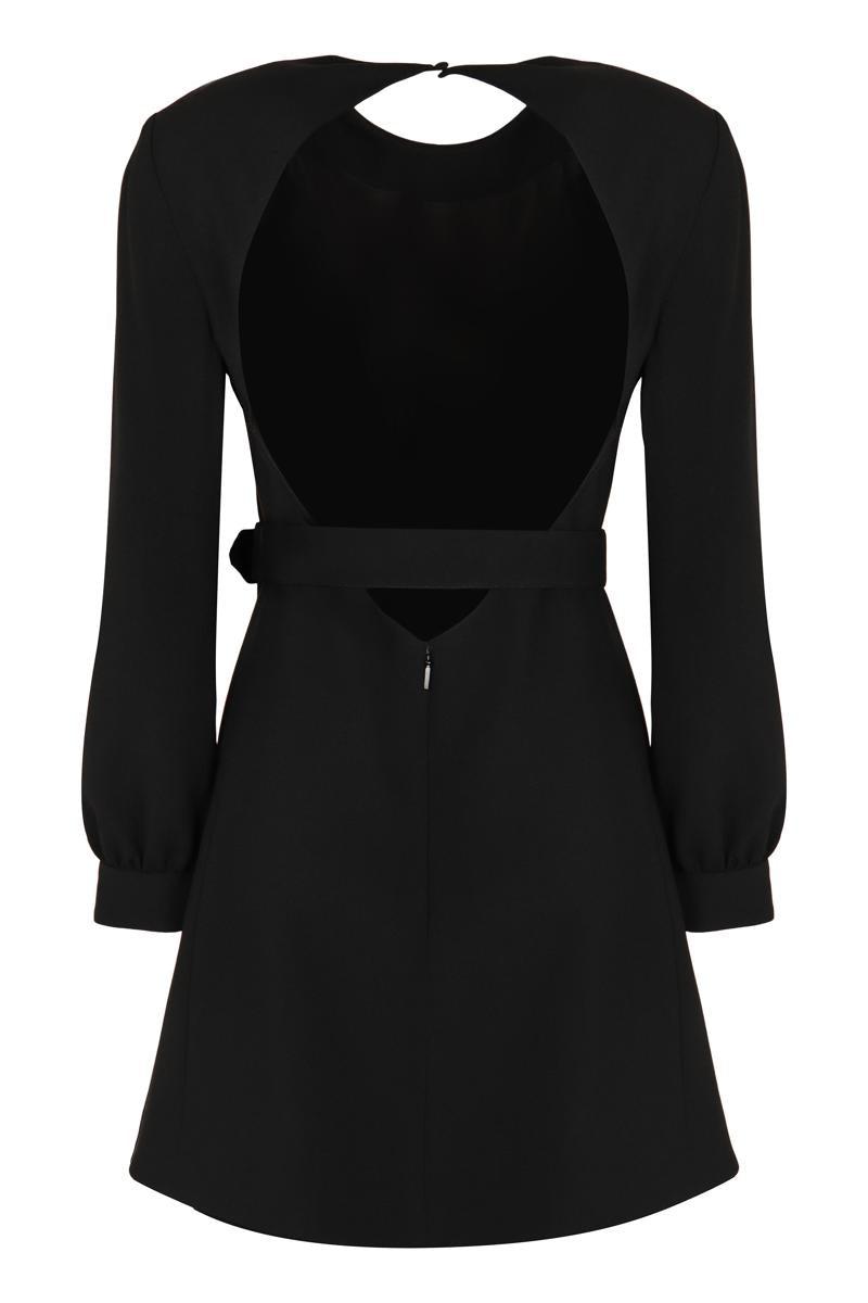 【送料&関税込】Saint Laurent Black Crepe Mini Dress Saint Laurent Cut-out Crêpe-georgette Strapless Minidress in