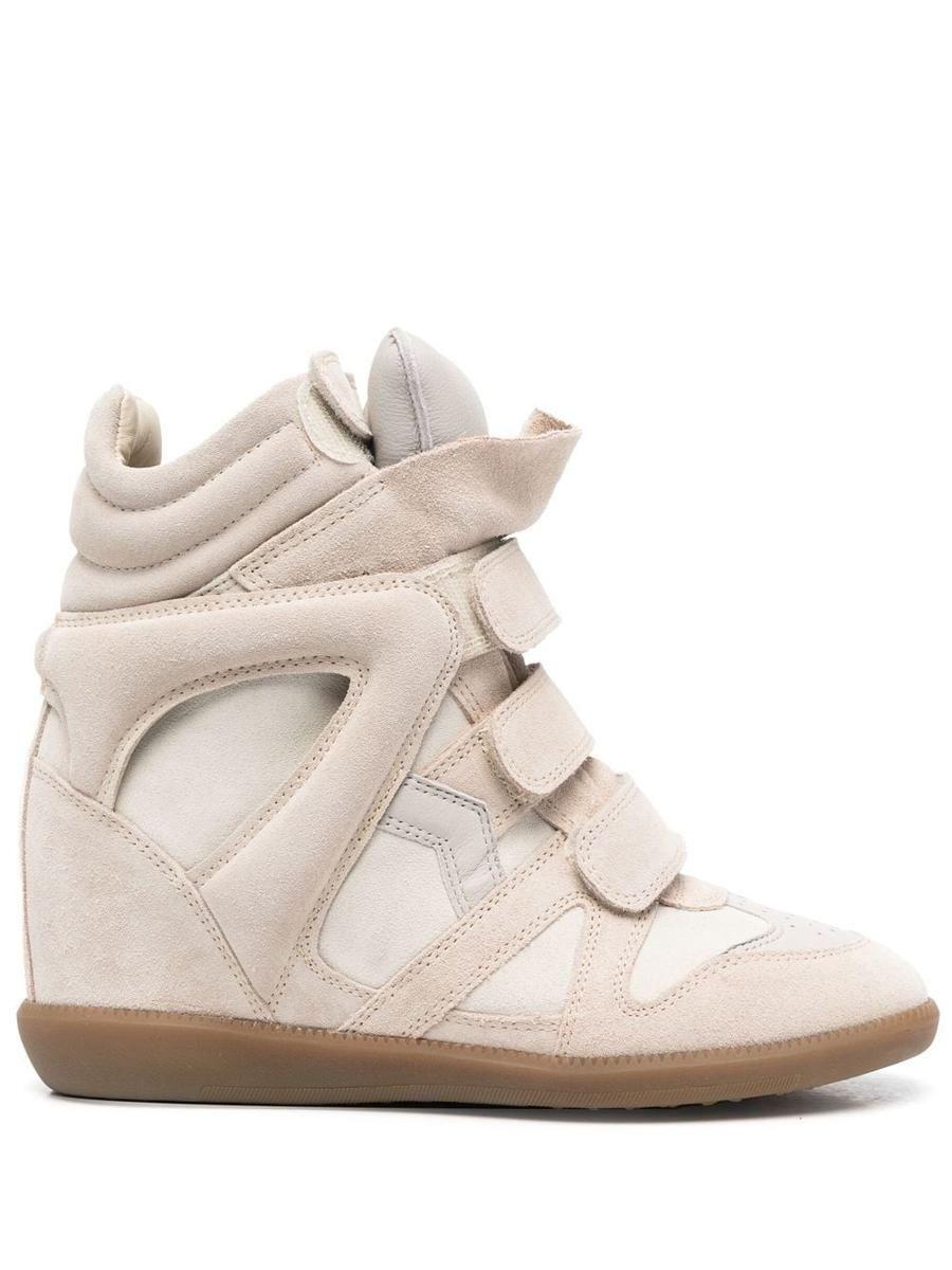 Isabel Marant 80mm Bekett Touch-strap Sneakers in Natural | Lyst