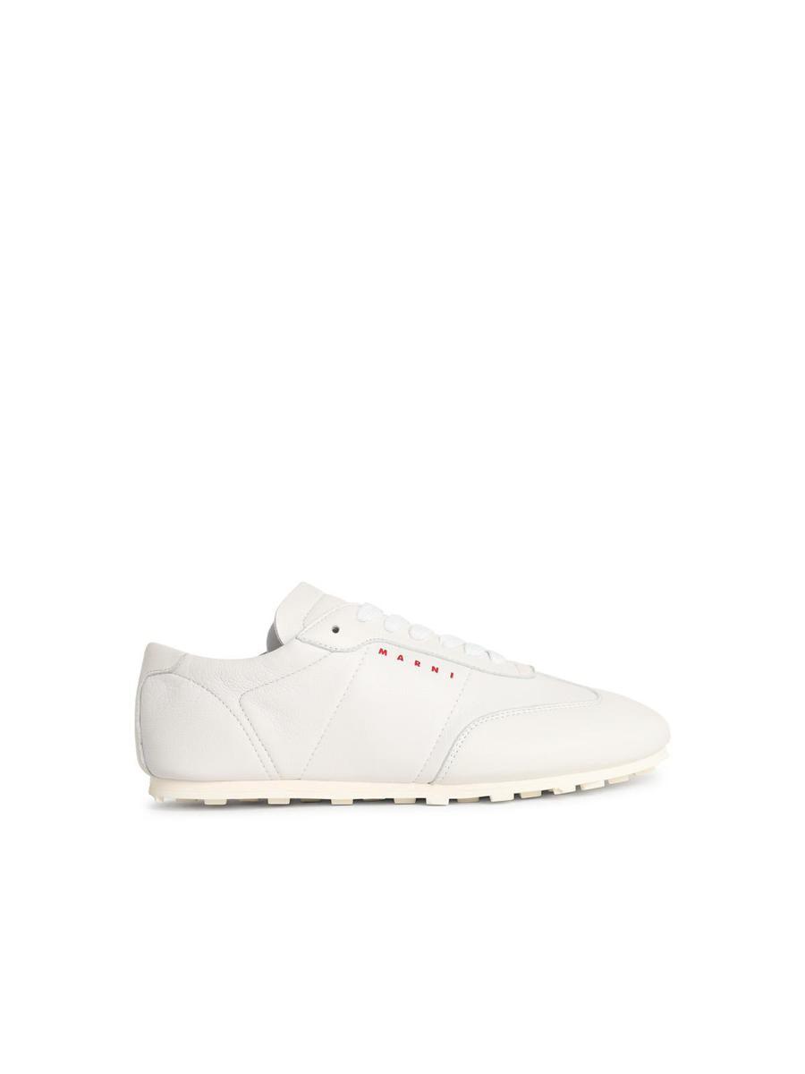 スニーカー Laced Up Sneakers - Marni - Leather - White White nappa leather Pablo lace-up sneaker | Marni