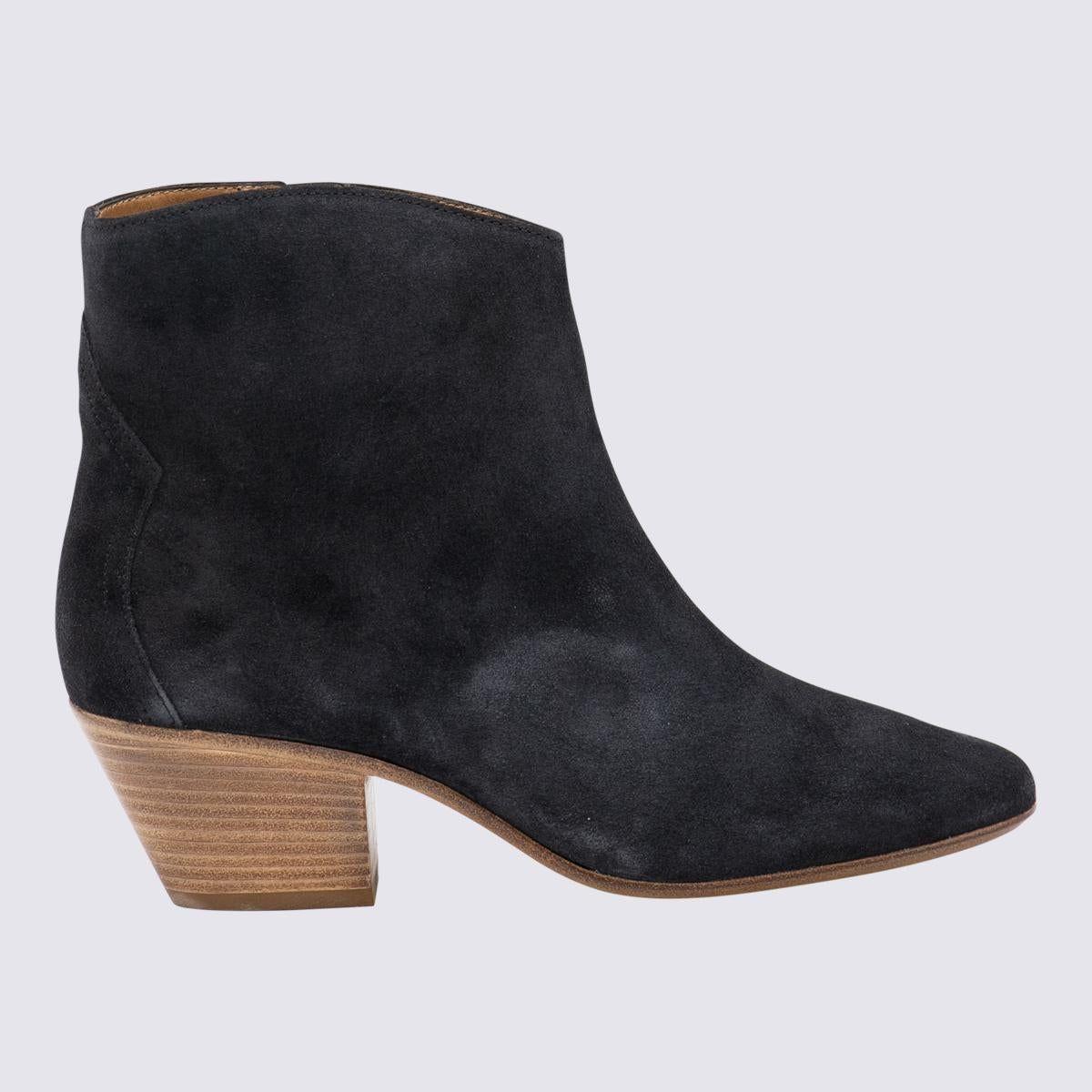 Isabel Marant Faded Black Suede Dicker Boots | Lyst