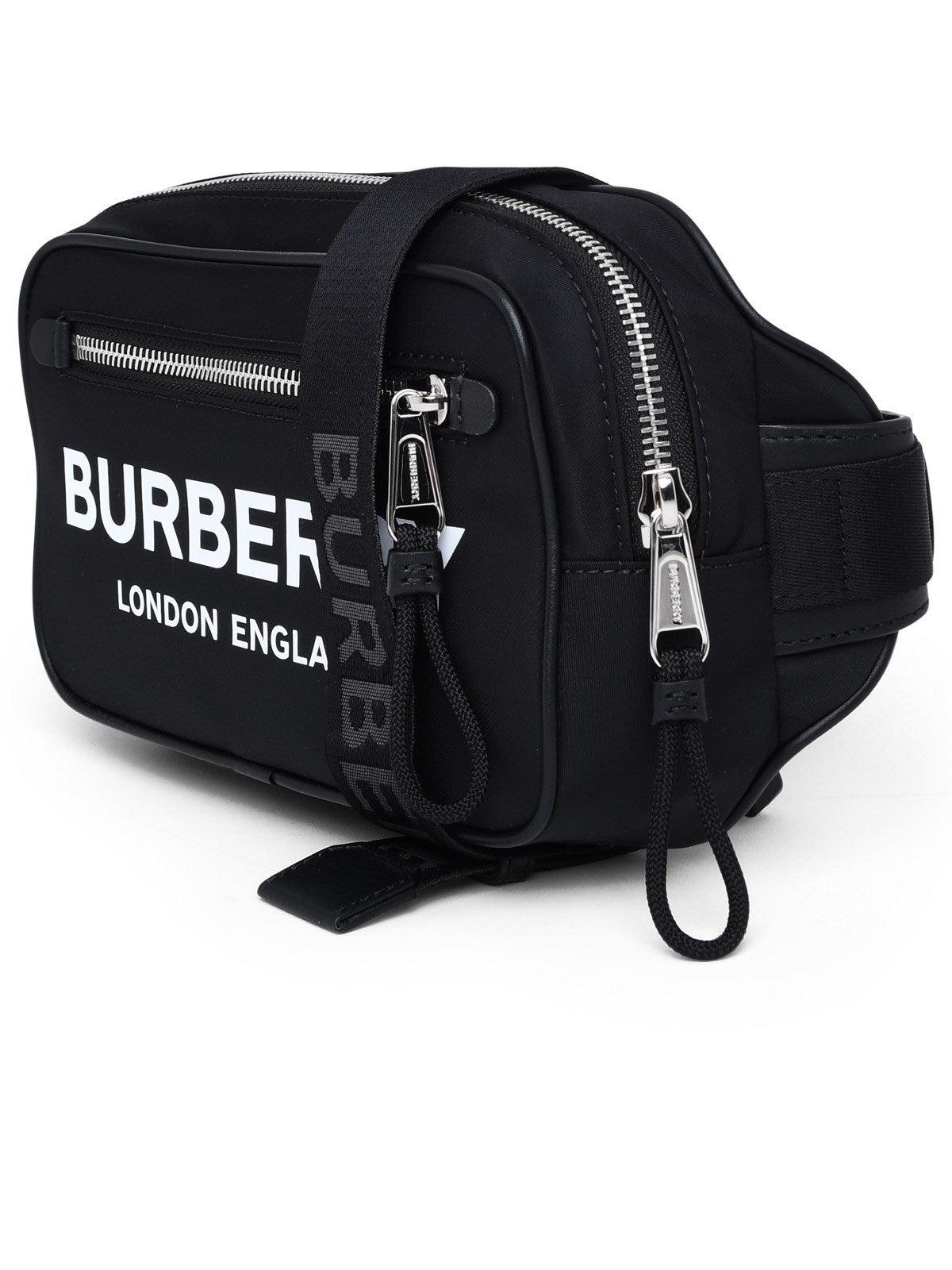 Burberry Black Econyl Logo Fanny Pack for Men