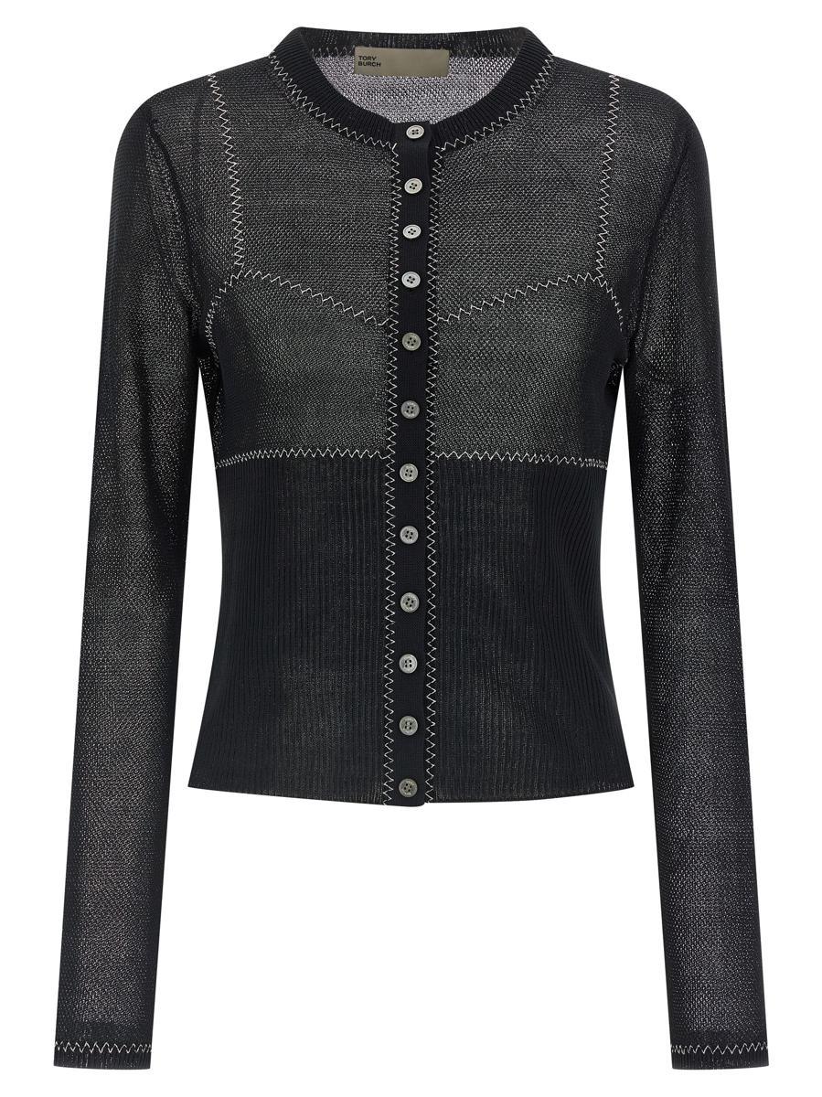 Tory Burch - Tory Burch カーディガン 黒 ケンドラ チェーン カーディガン: レディース セーター | Tory