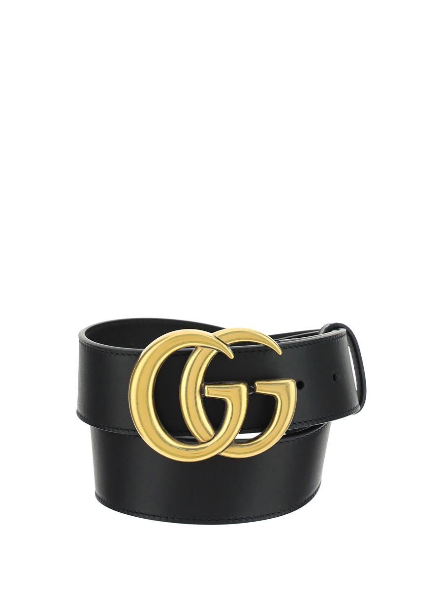 Gucci GG Leather Belt - Black - Belts