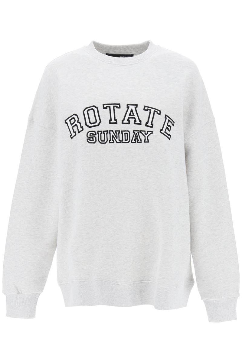 ROTATE BIRGER CHRISTENSEN Crew Neck Sweatshirt With Logo Embroidery in  White | Lyst