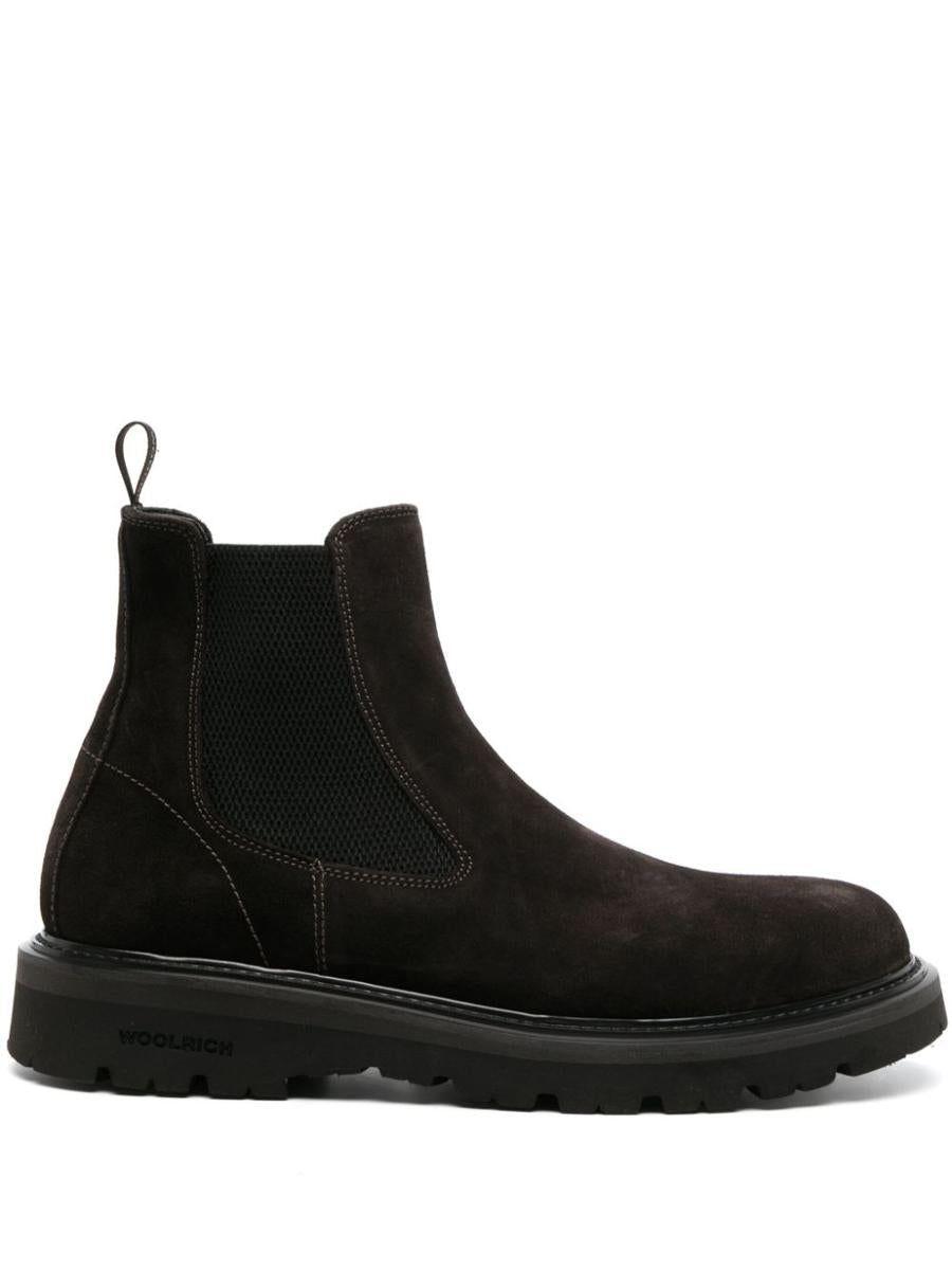 Woolrich Suede-leather Ankle Boots in Black for Men | Lyst