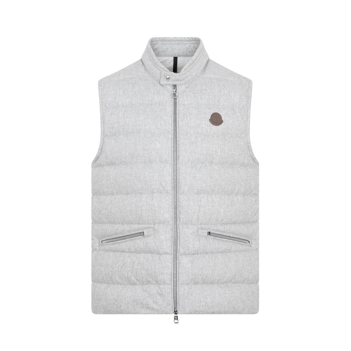 Moncler Gallienne Vest Wintercoat in Gray for Men | Lyst