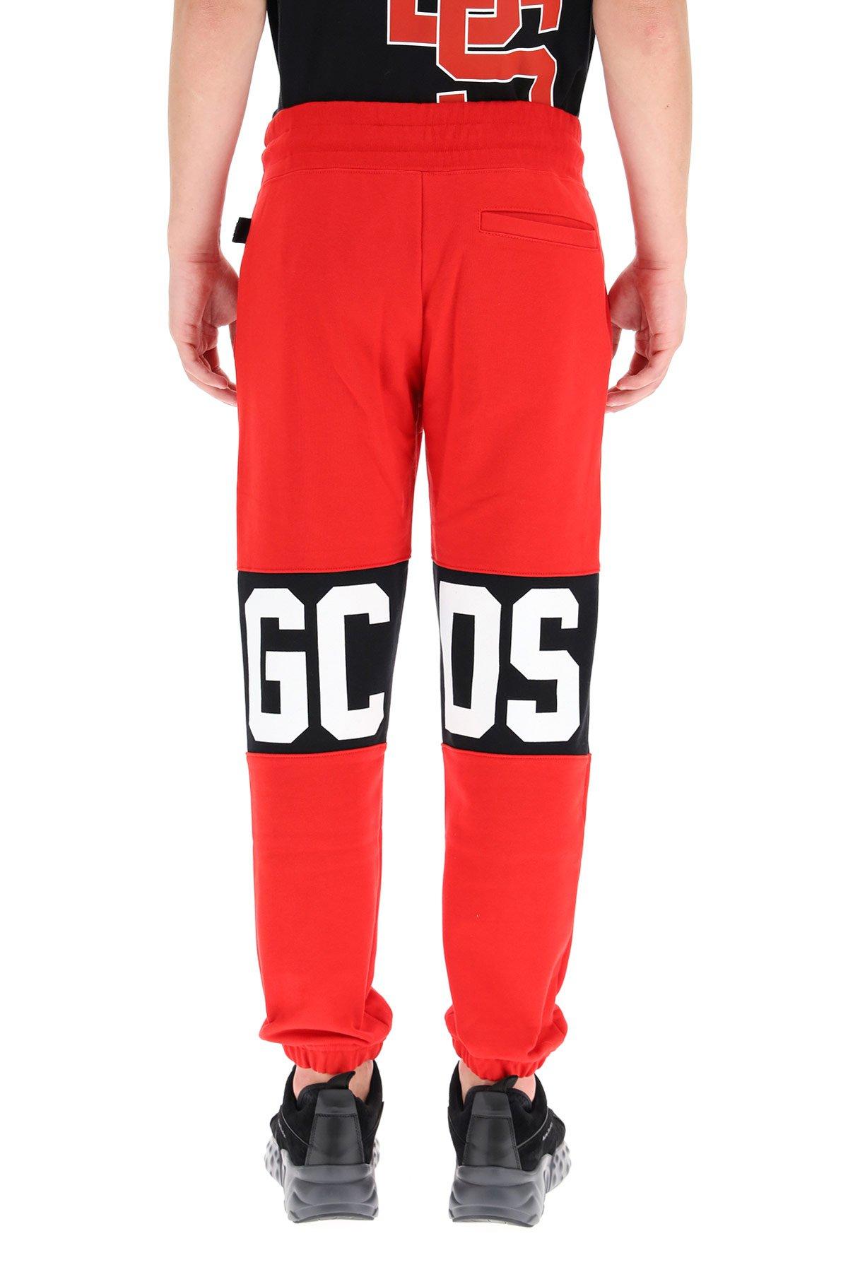 Gcds Cotton jogger Pants With Logo in Red for Men - Lyst