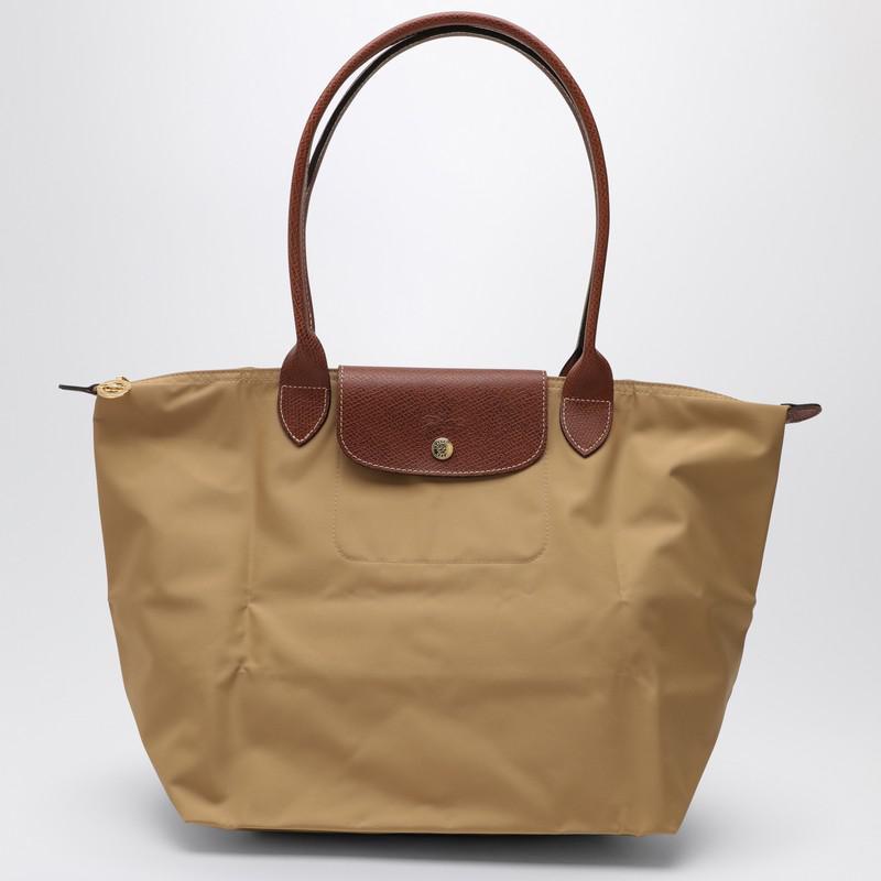 【関税&送料込】Longchamp Fawn-Coloured Le Pliage Original L Le Pliage Original S Handbag Fawn - Recycled canvas