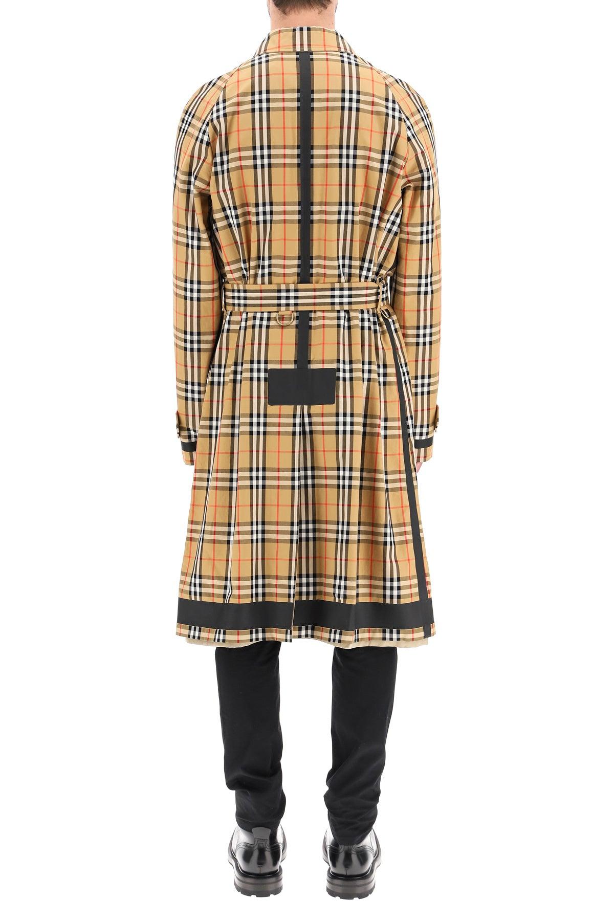 Burberry Reversible Trench Coat With Tartan Motif in Natural for