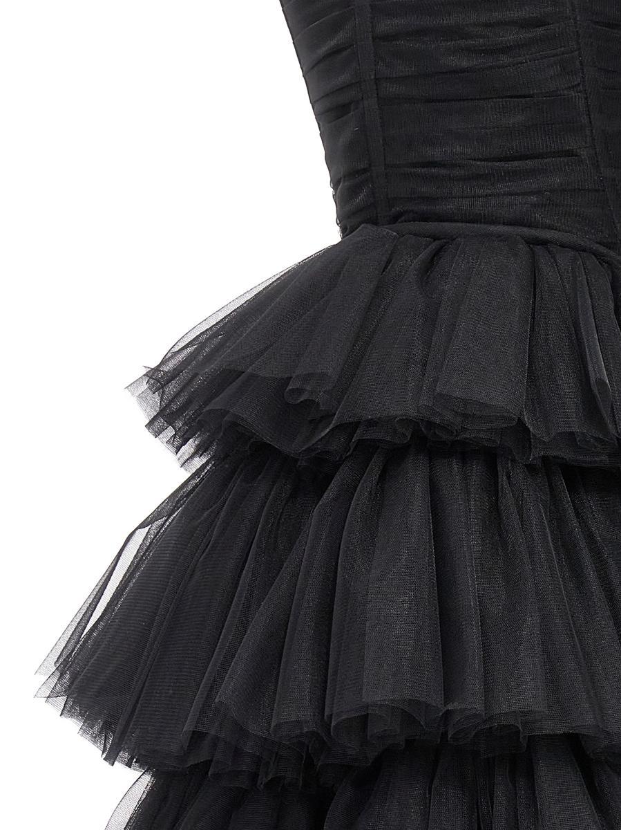 スカート 1913 DRESSCODE Long tulle dress 1913 Dresscode Tulle Long Bustier Dress In Fluo,Fuchsia - 67