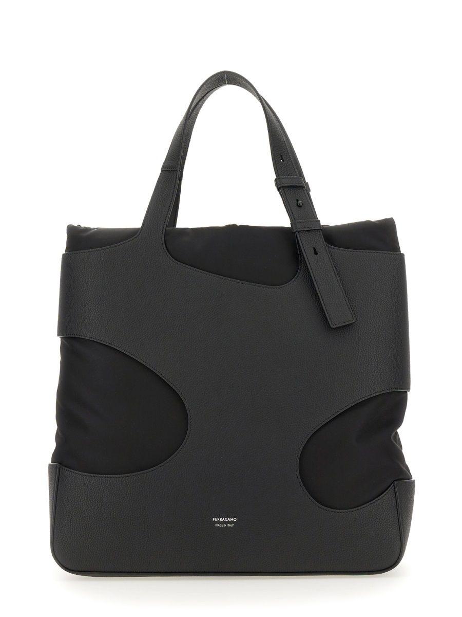 Ferragamo Tote Bag With Cut Out in Black for Men Lyst