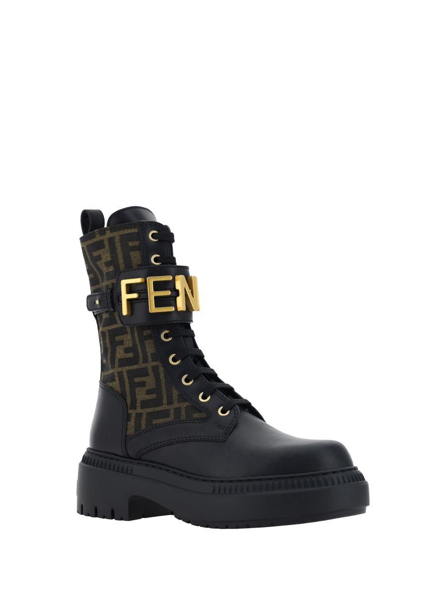 Fendi black leather on sale boots