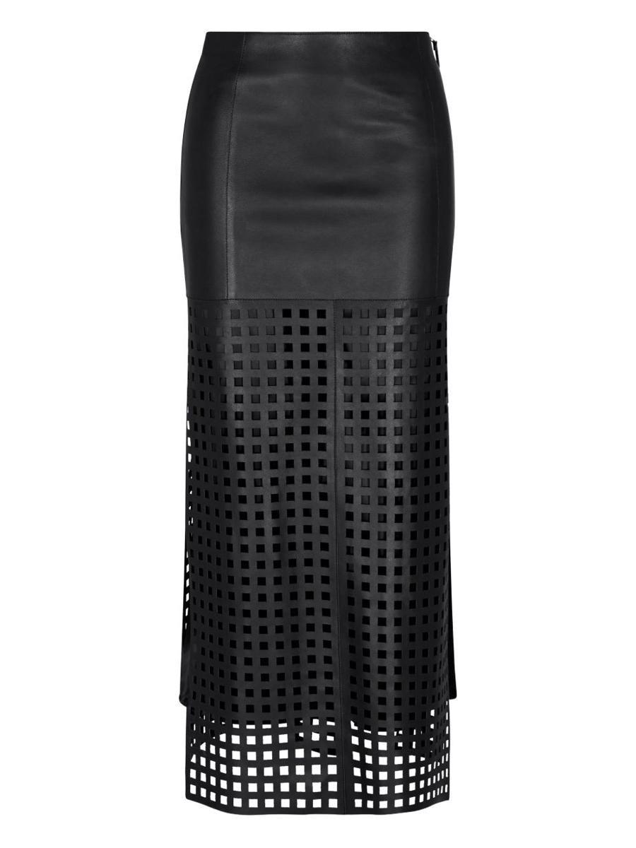 スカート Emporio Armani Skirts Emporio Armani Pleated Striped Side-Slit Midi Skirt | Neiman