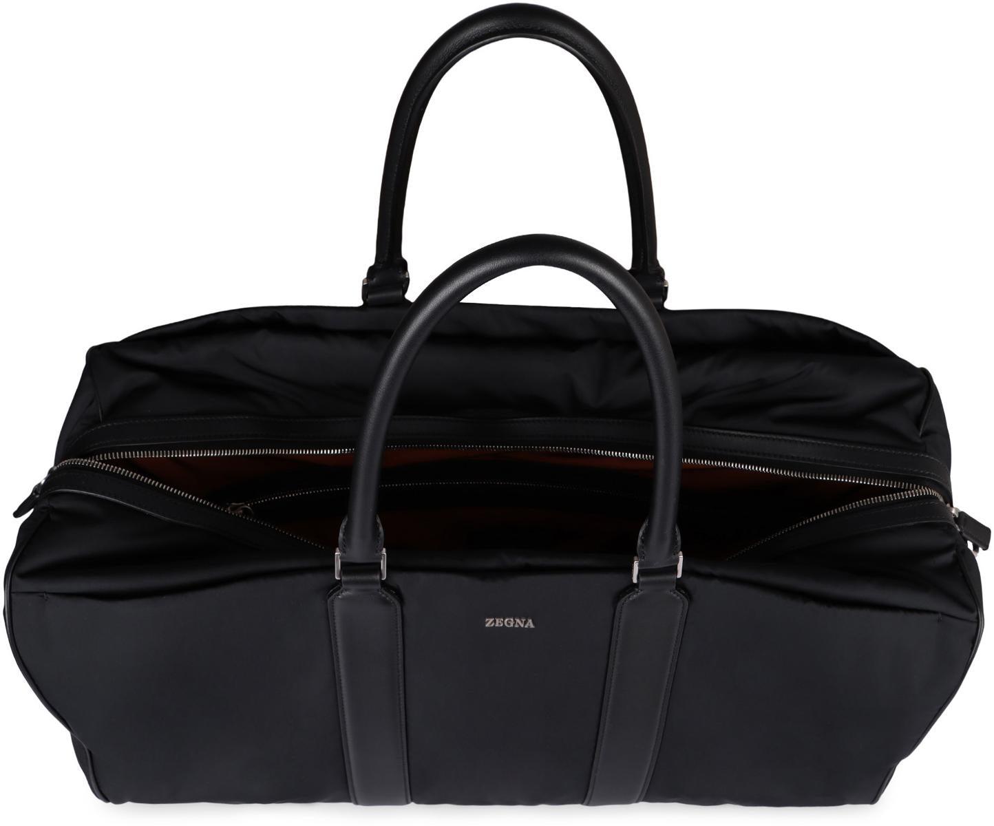 ZEGNA Holdall Nylon Travel Bag in Black for Men Lyst Australia