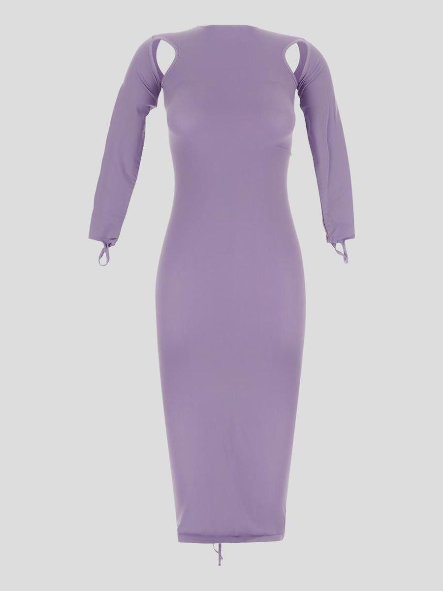 ANDREA ADAMO Andreadamo Cutout Midi Dress in Purple | Lyst