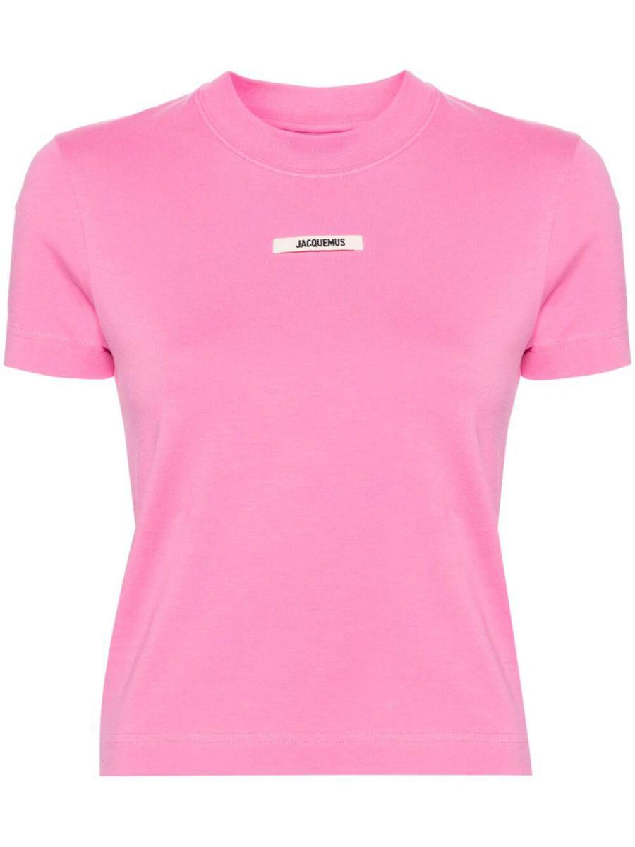 Jacquemus Grosgrain Logo T-shirt in Pink Lyst Canada