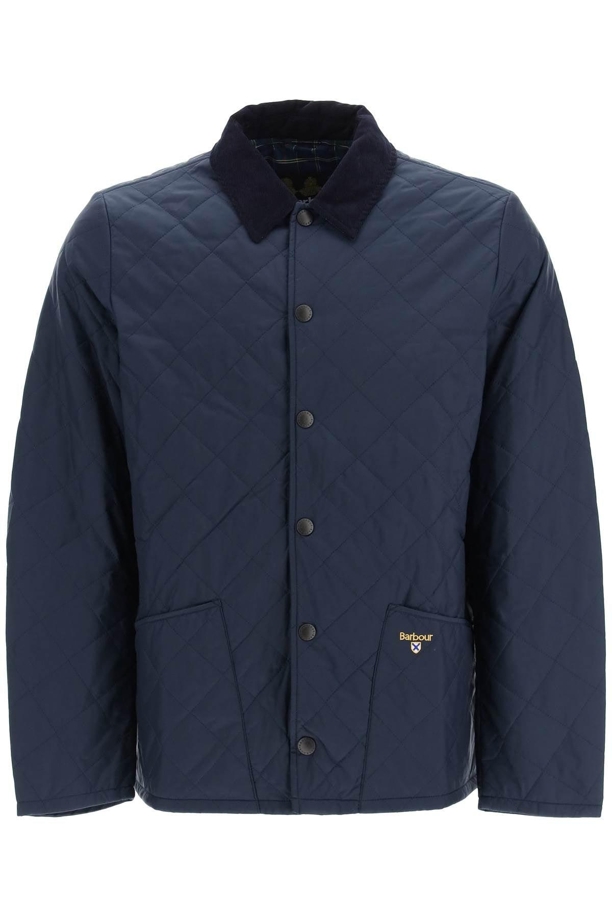 Barbour Crested Herron Quilted Jacket in Blue for Men | Lyst