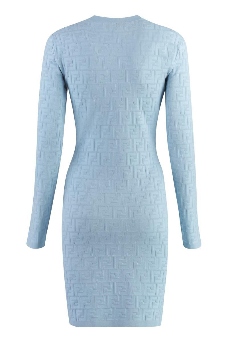 fendi-BLUE-Jacquard-Knit-Mini-