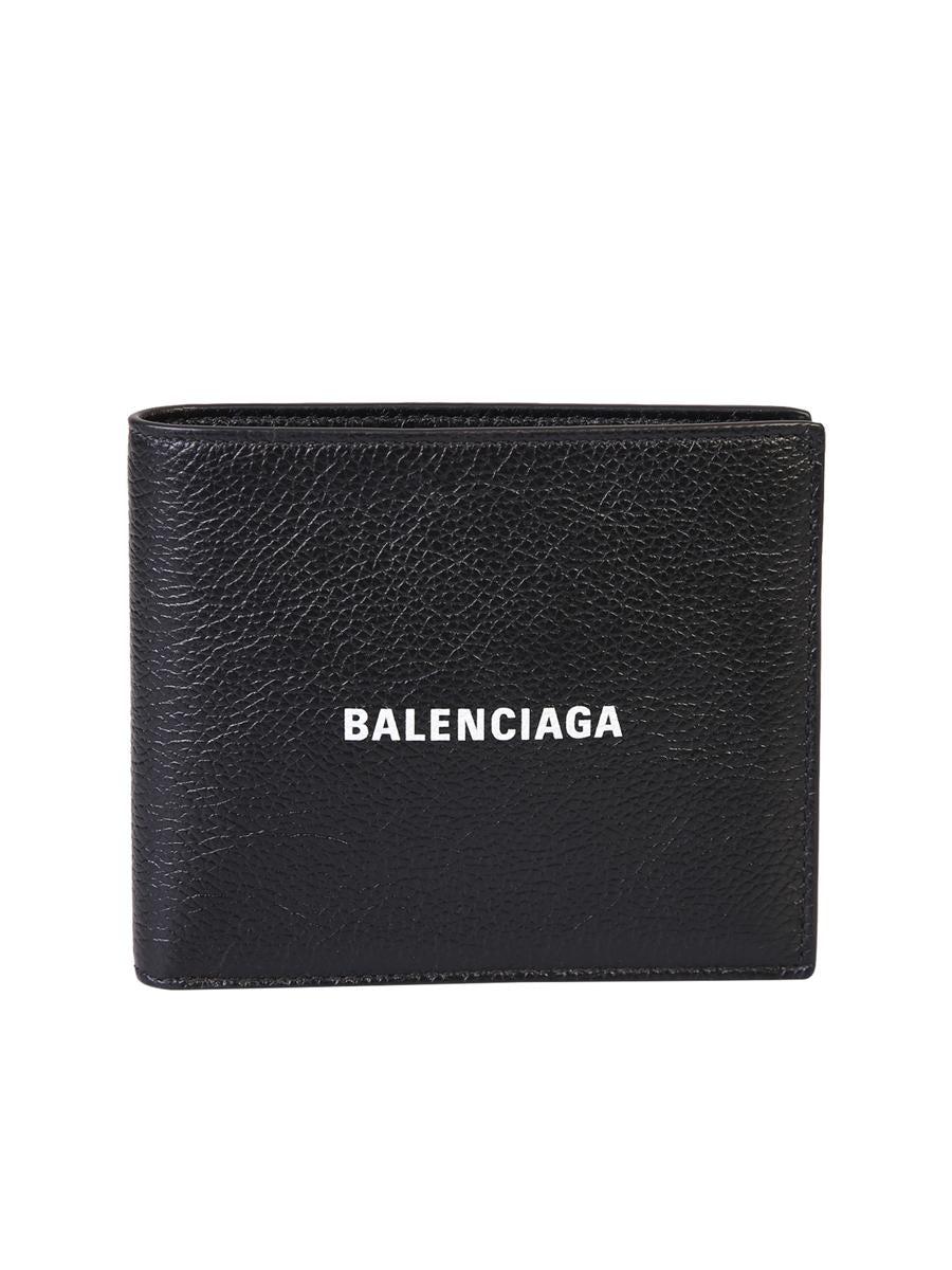 Balenciaga Grained Texture Black Wallet By . Features A Bi-fold Design ...