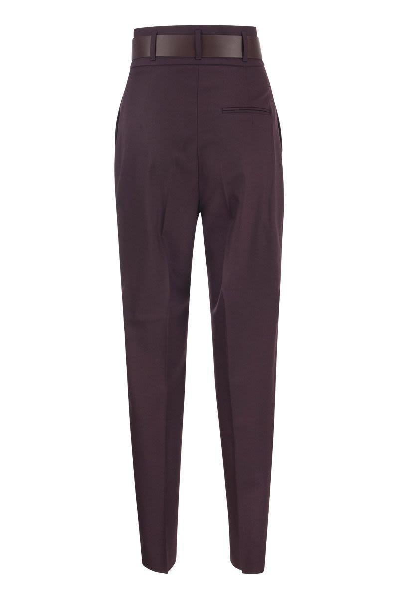 Max Mara Studio Corallo - Wool Trousers in Purple | Lyst
