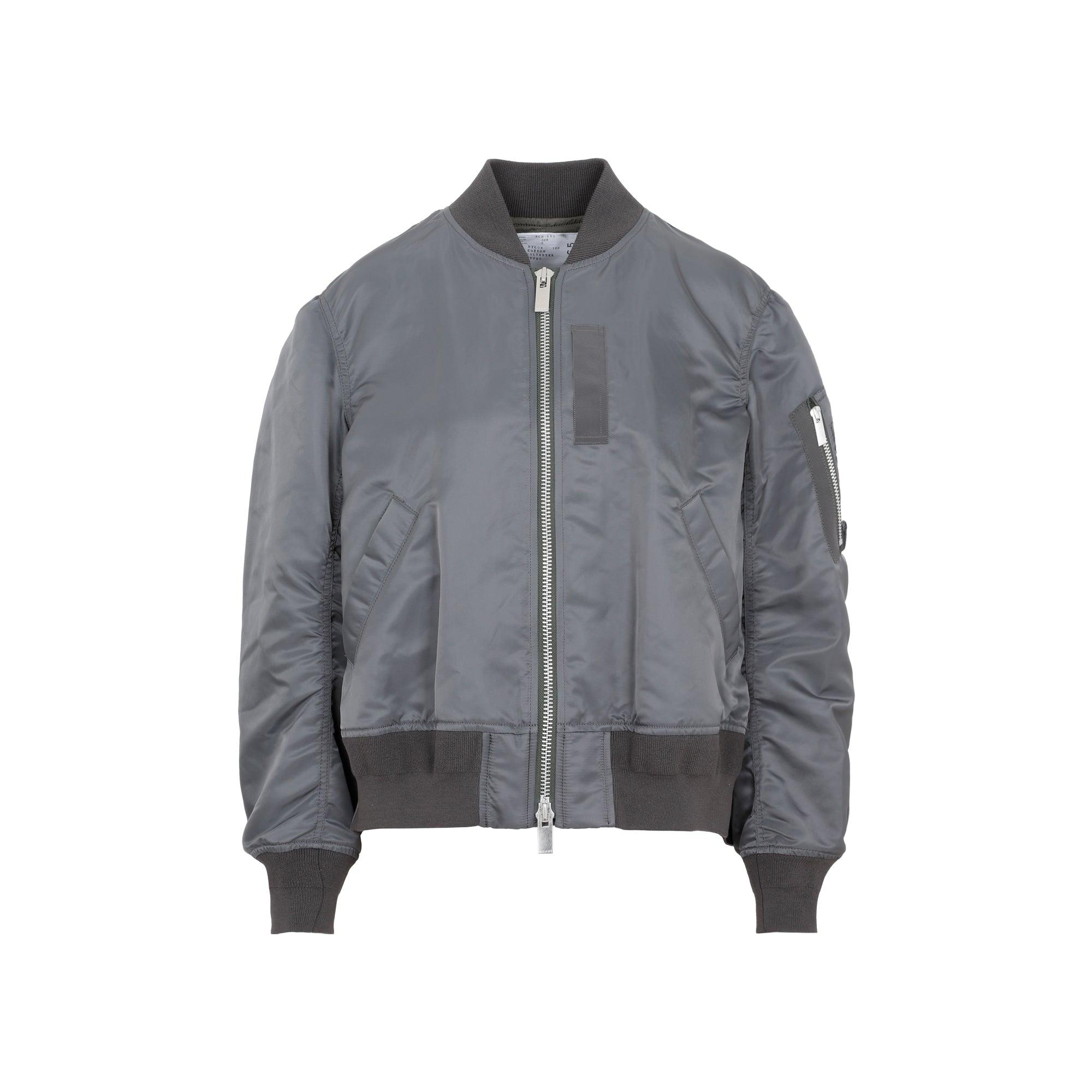 Sacai Ma-1 Bomber Jacket in Gray | Lyst