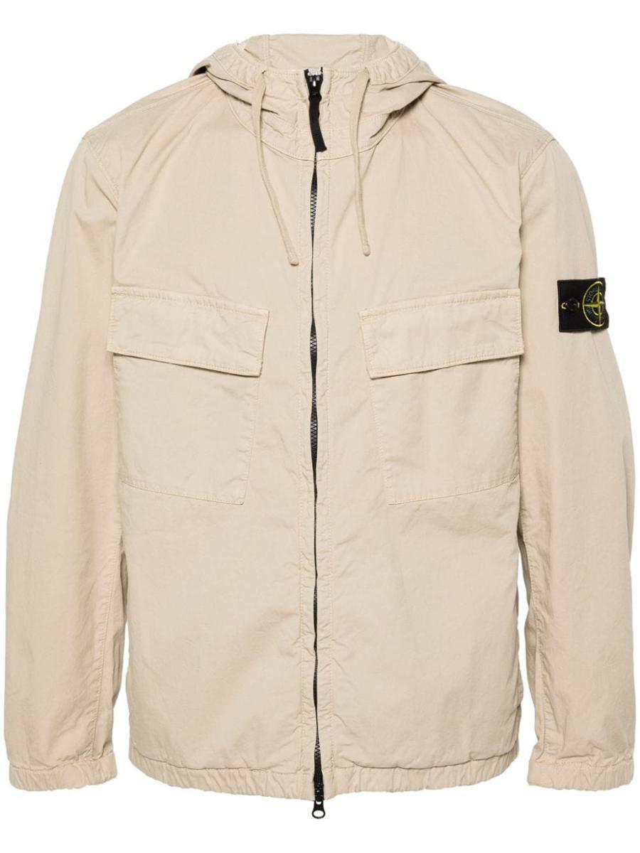 Hooded Overshirt Stone Island Overshirt Cream Stone Island 42610