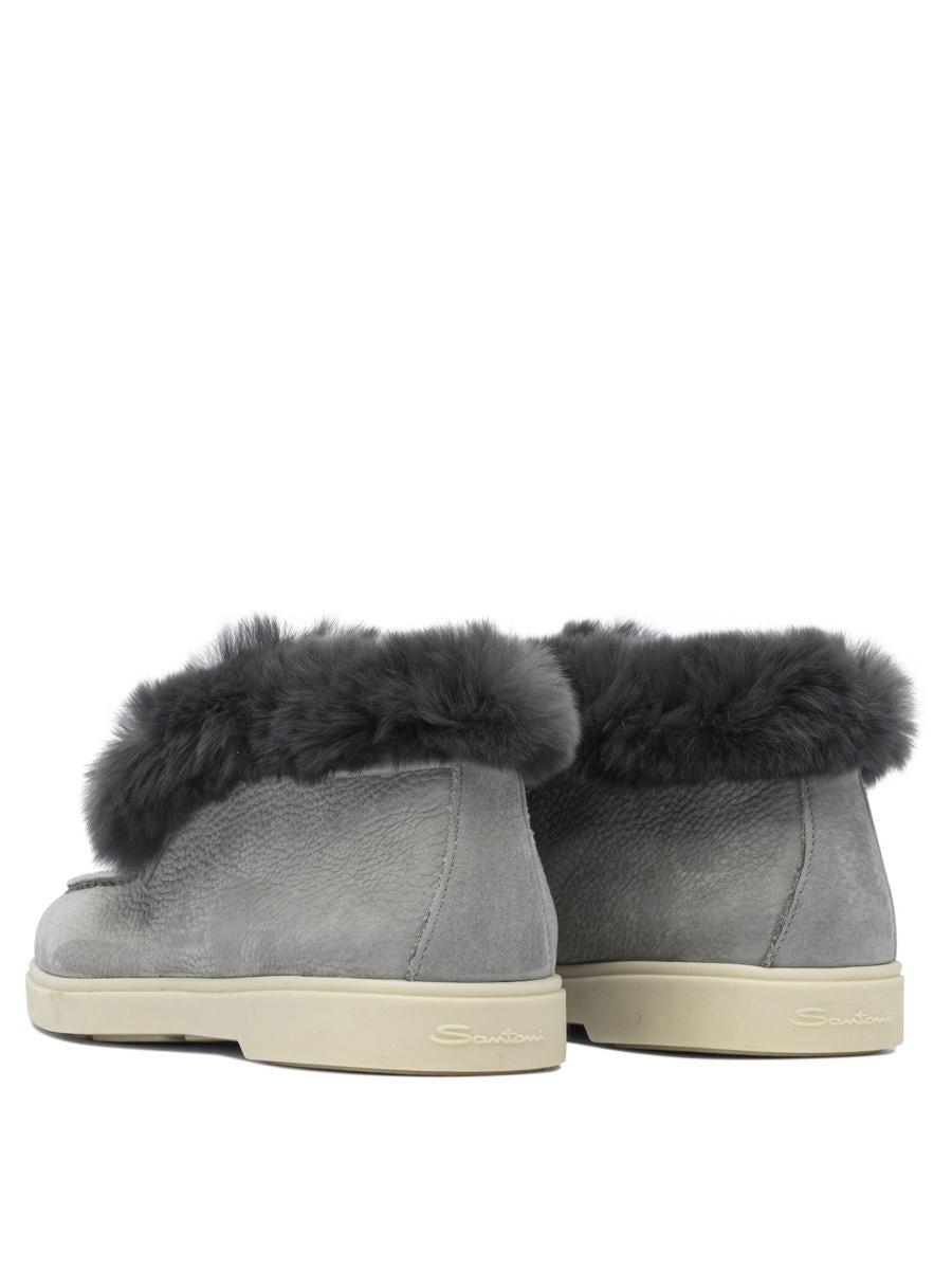 ショートブーツ・ブーティ SANTONI DOVE GREY SUEDE ANKLE BOOTS SANTONI(サントーニ) ショートブーツ・ブーティ(レディース