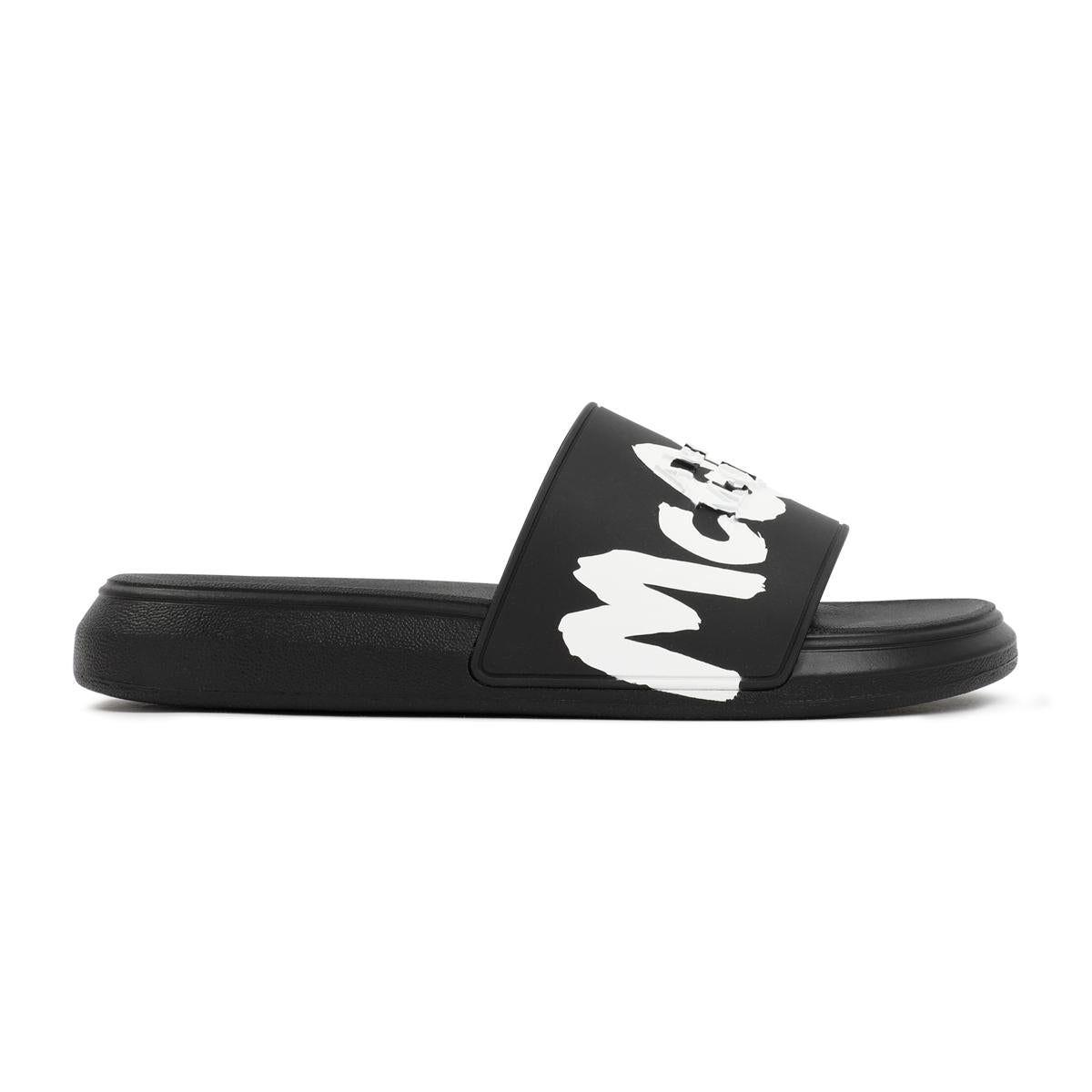 Alexander McQueen Rubber Slippers Shoes in Black for Men | Lyst