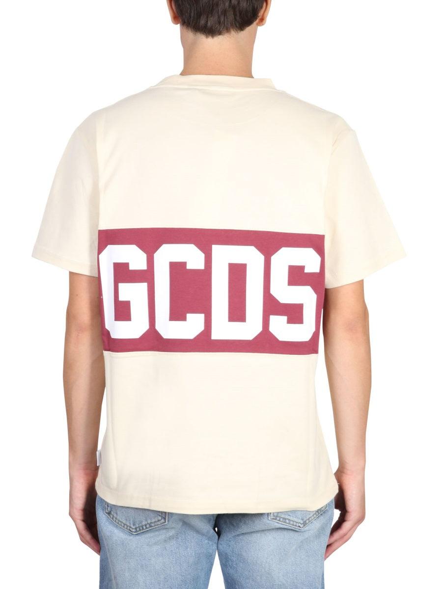 Gcds T-shirt With Logo Band in White for Men | Lyst