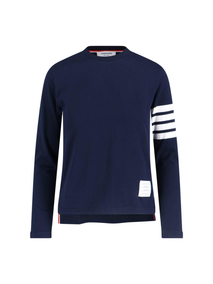 Tシャツ・カットソー THOM BROWNE FW23 4BAR SHIRT (MJS218A_J0084415) Thom Browne - Cotton 4-Bar Short Sleeve T-shirt | HBX
