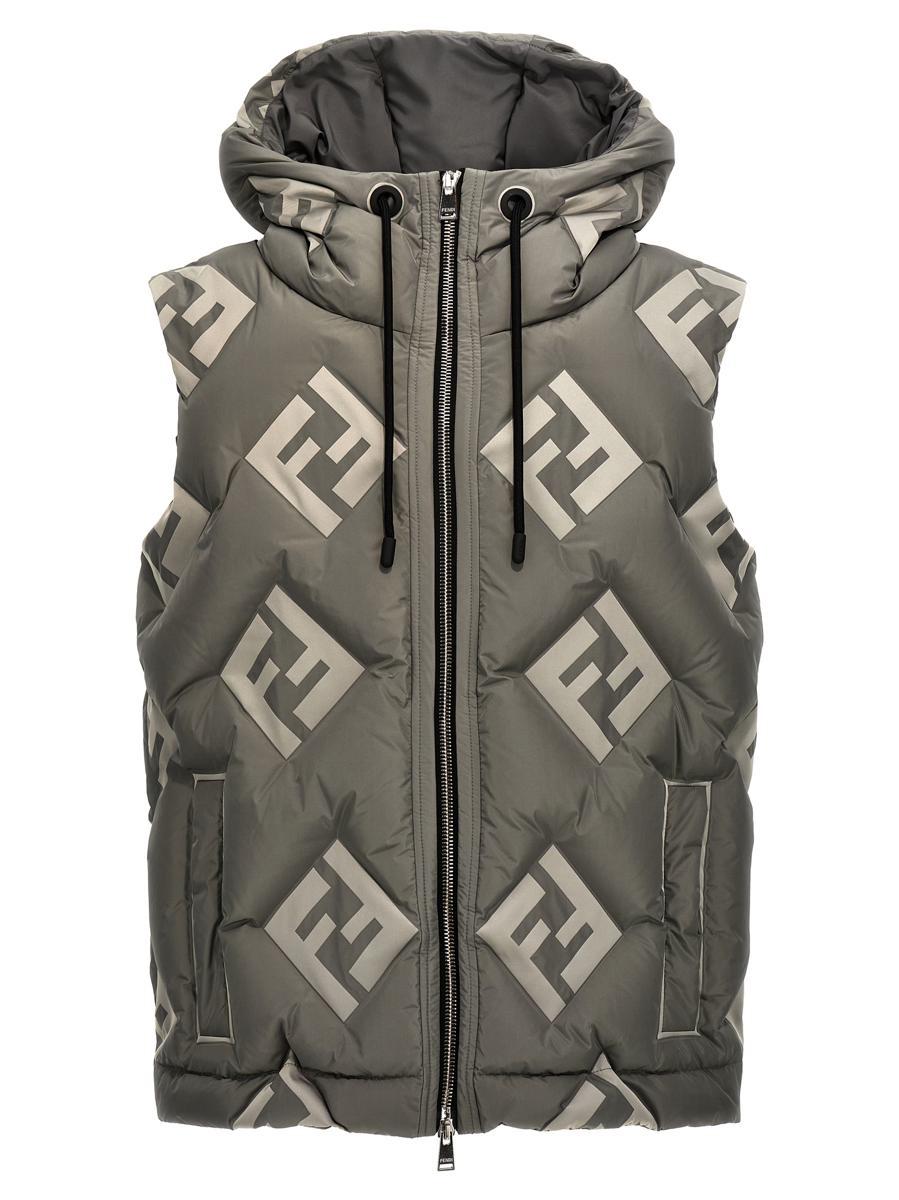 Fendi Ff Gilet in Gray for Men | Lyst