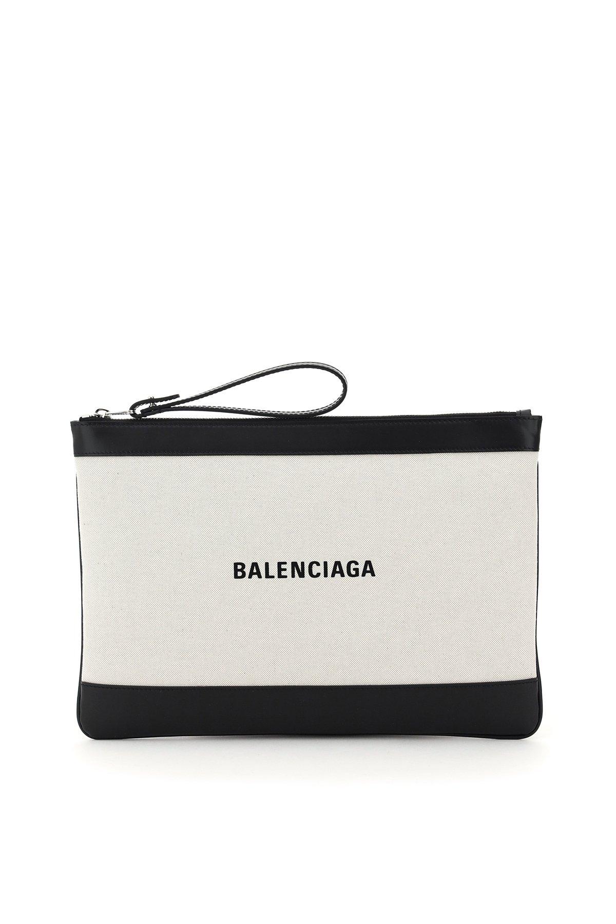 balenciaga navy pouch with strap