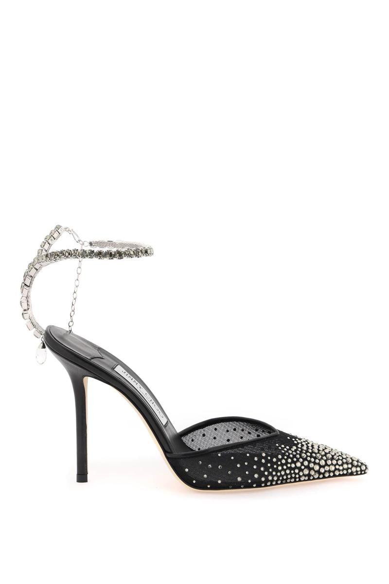 Jimmy Choo Saeda 100 Pumps With Crystals in Black | Lyst