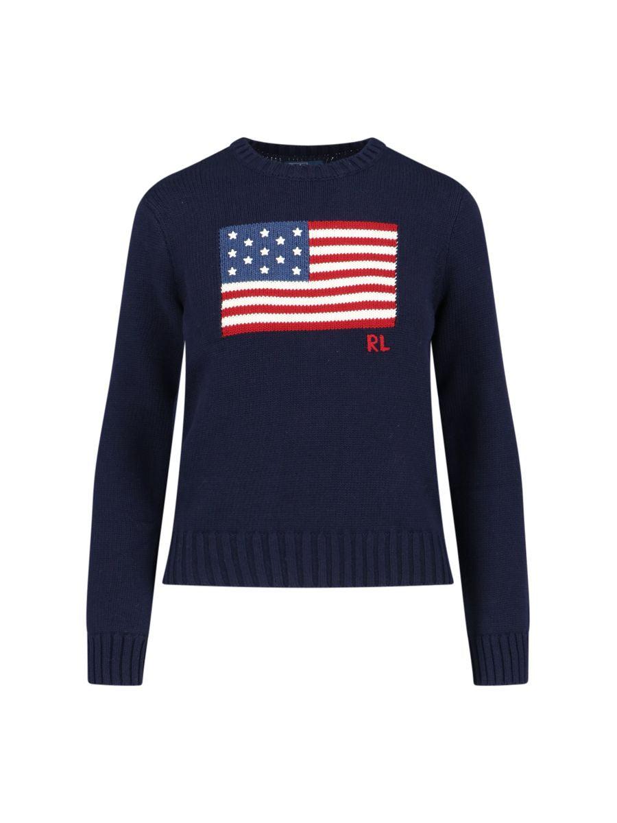 Ralph Lauren American Flag Sweater in Blue Lyst UK