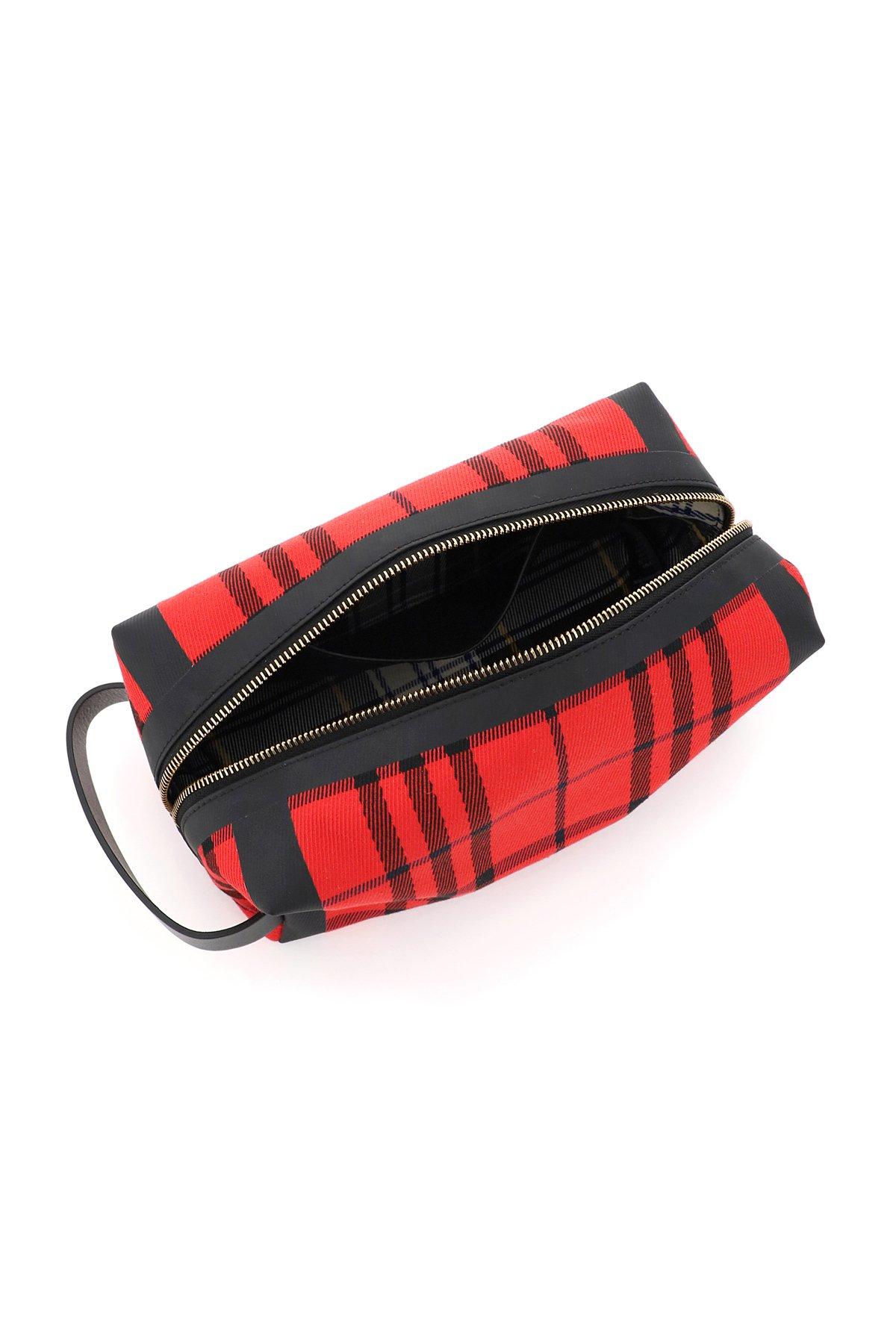 Burberry Cotton Tartan Toiletry Bag in Blue at Yellow (Red) for Men | Lyst