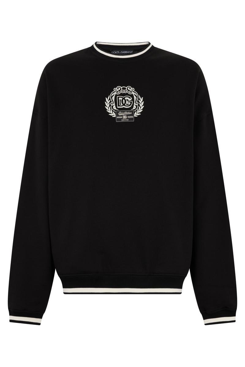 スウェット・トレーナー Dolce Gabbana Long Sleeve Crew-Neck Sweatshirt Crewneck sweater with DG logo DOLCE & GABBANA | Blondie Shop