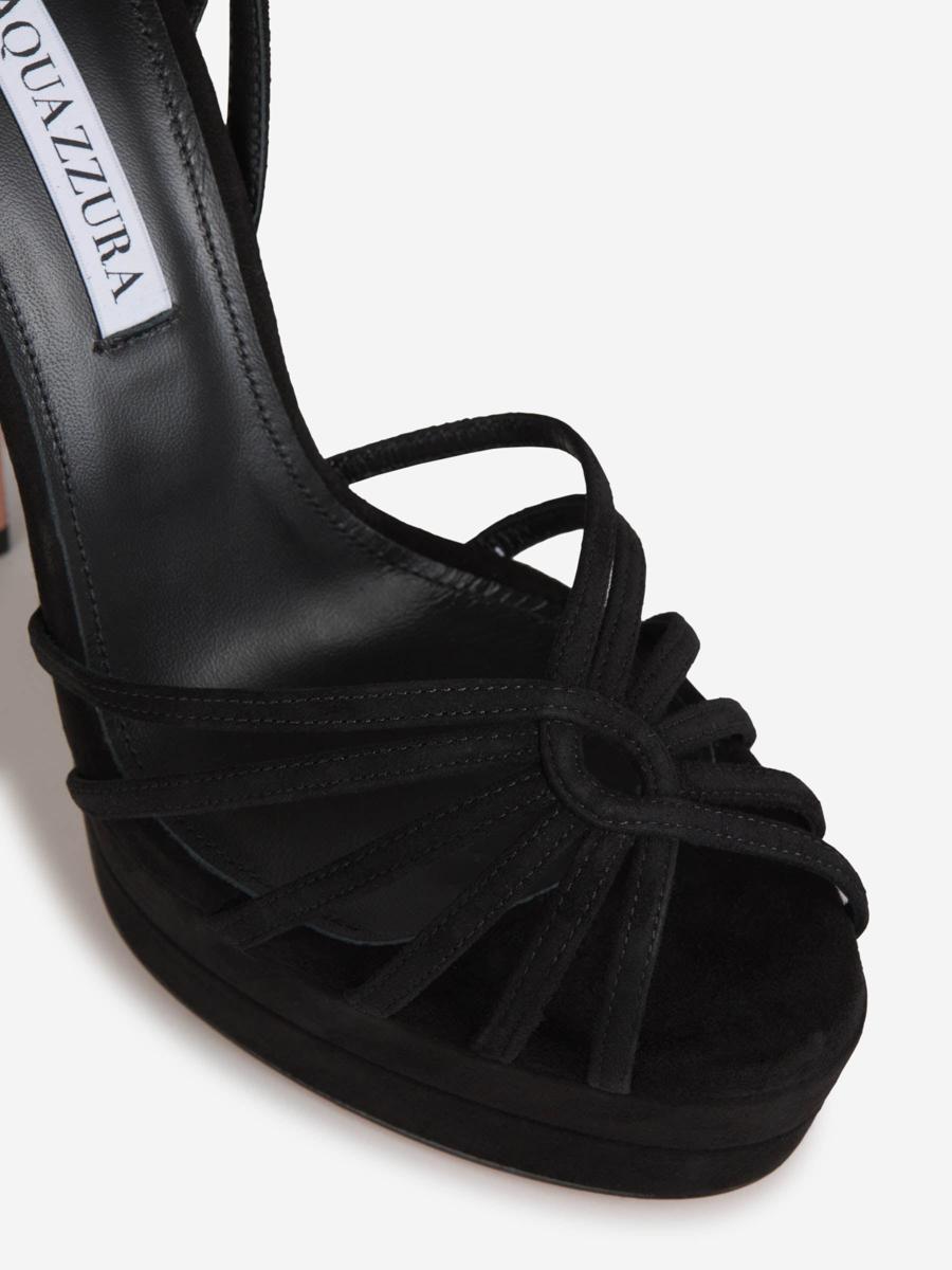 Aquazzura Flow Plateau Sandals in Black Lyst