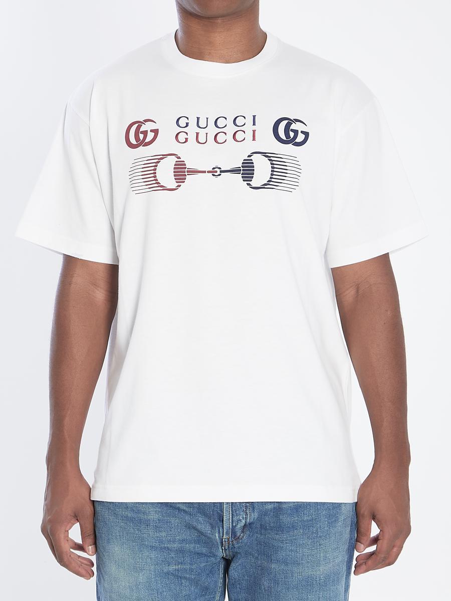 【GUCCI】Double G Embroidered Logo Short Sleeve T-shirt GUCCI Adidas Logo Embroidered Short Sleeve Polo Shirt