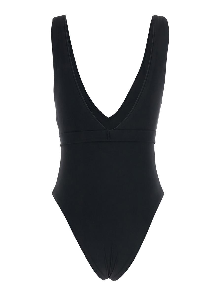 【Tory Burch】ジェッサ Vネック ワンピース水着 ブラック TORY BURCH Jessa V-neck One Piece Swimsuit Tory Burch