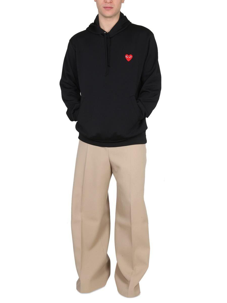 COMME DES GARÇONS PLAY Sweatshirt With Logo Patch in Black for Men | Lyst