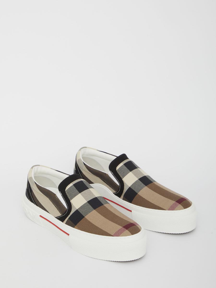Burberry Vintage Check Canvas Slip-on Sneaker for Men | Lyst
