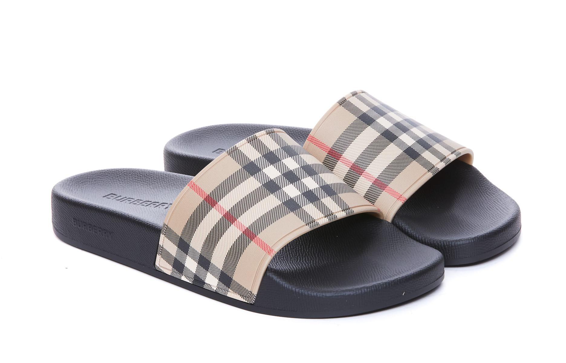 Burberry sandals online mens silver