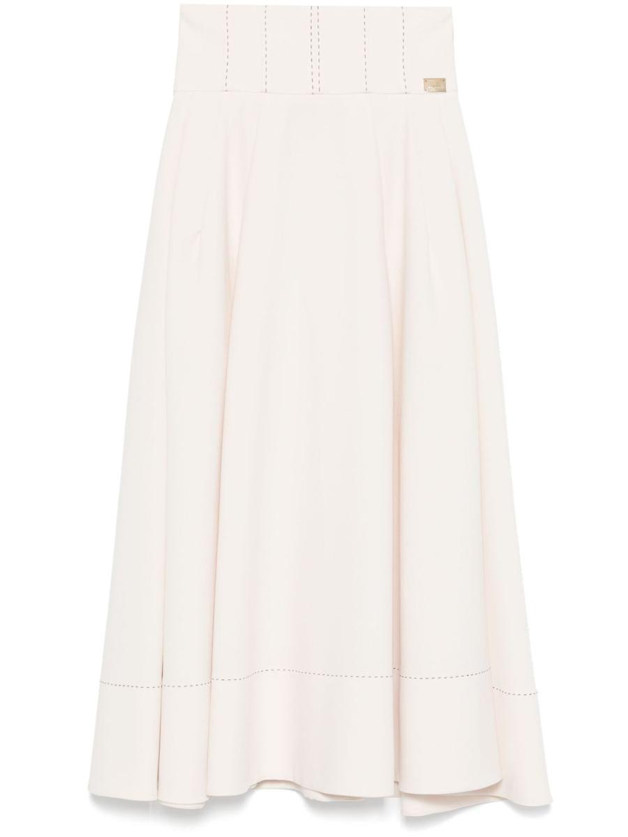 スカート ELISABETTA FRANCHI Woman Skirt White White Elisabetta Franchi midi skirt with scarf