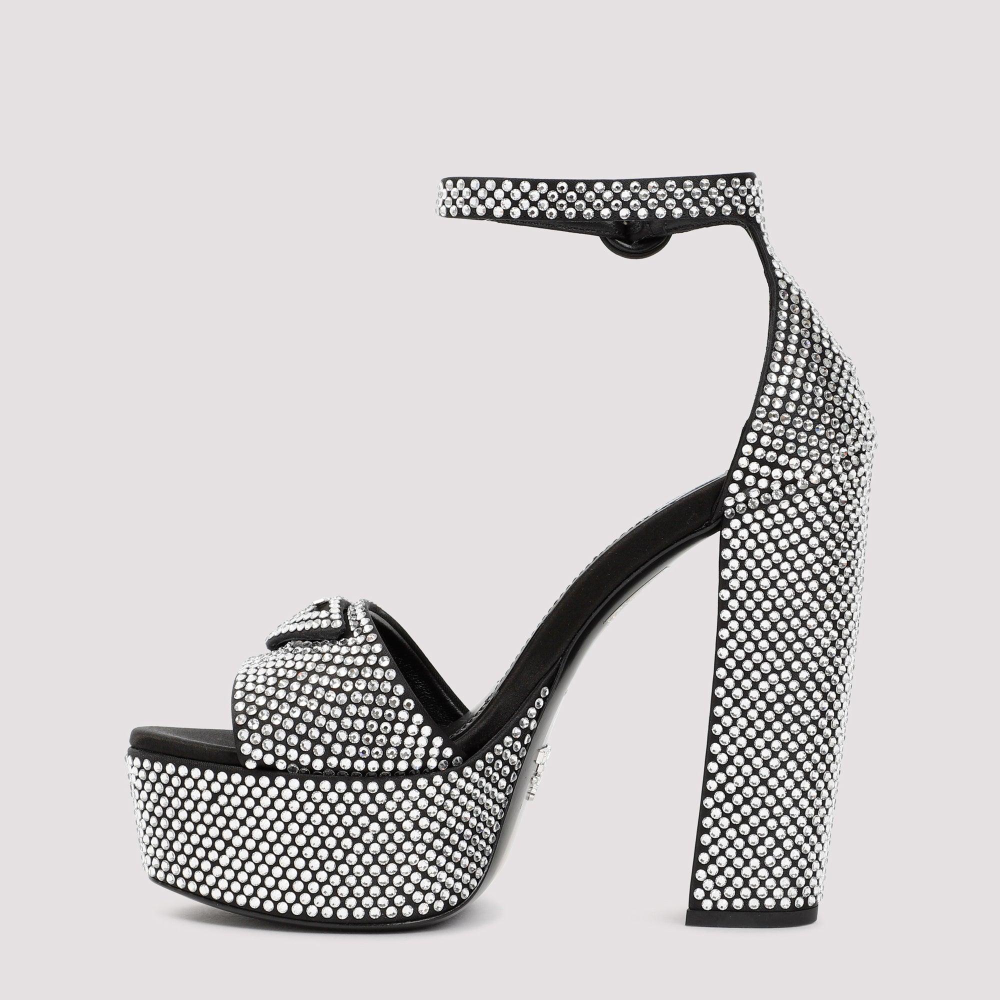 Prada Calzature Donna Black Leather High Heel Pumps Shoes Women's Size 7 |  eBay
