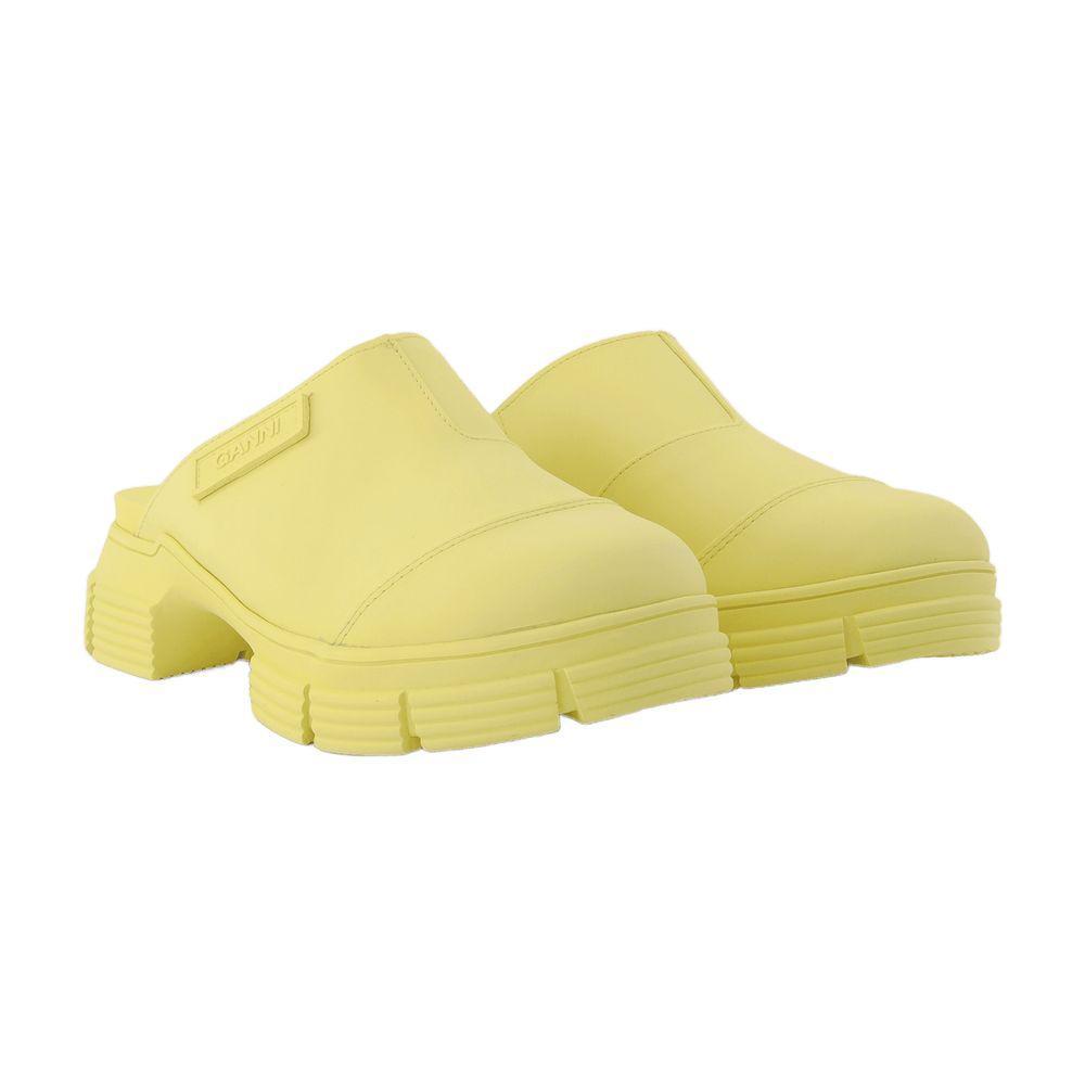Ganni Recycled Rubber Retro Mules in Yellow | Lyst UK