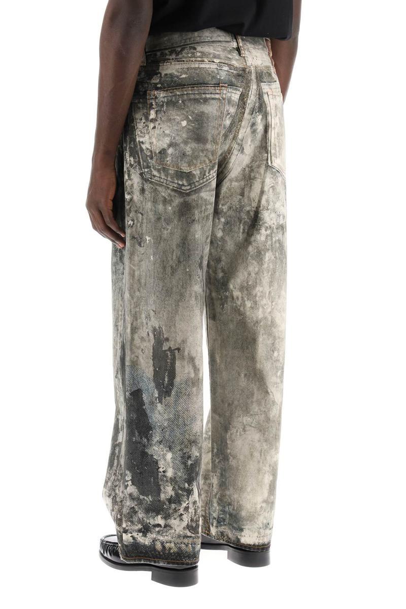 パンツ Acne Studios Trompe-l'oeil print trousers ACNE STUDIOS 1981 Wide-Leg Trompe L'oeil Printed Jeans for