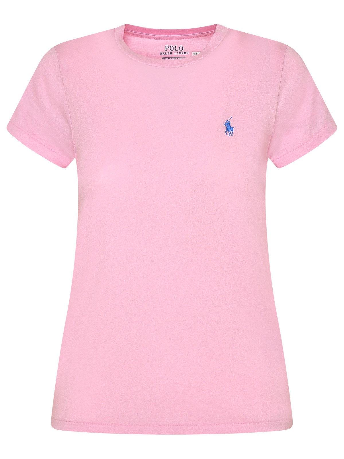 Polo Ralph Lauren Pink Cotton T-shirt | Lyst