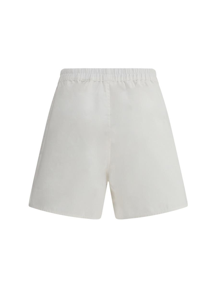 ショートパンツ MARINE SERRE Women Shorts  Burmudas UPA056A UWOV0007 WHITE Recycled Moon Jersey Mini Shorts • Marine Serre