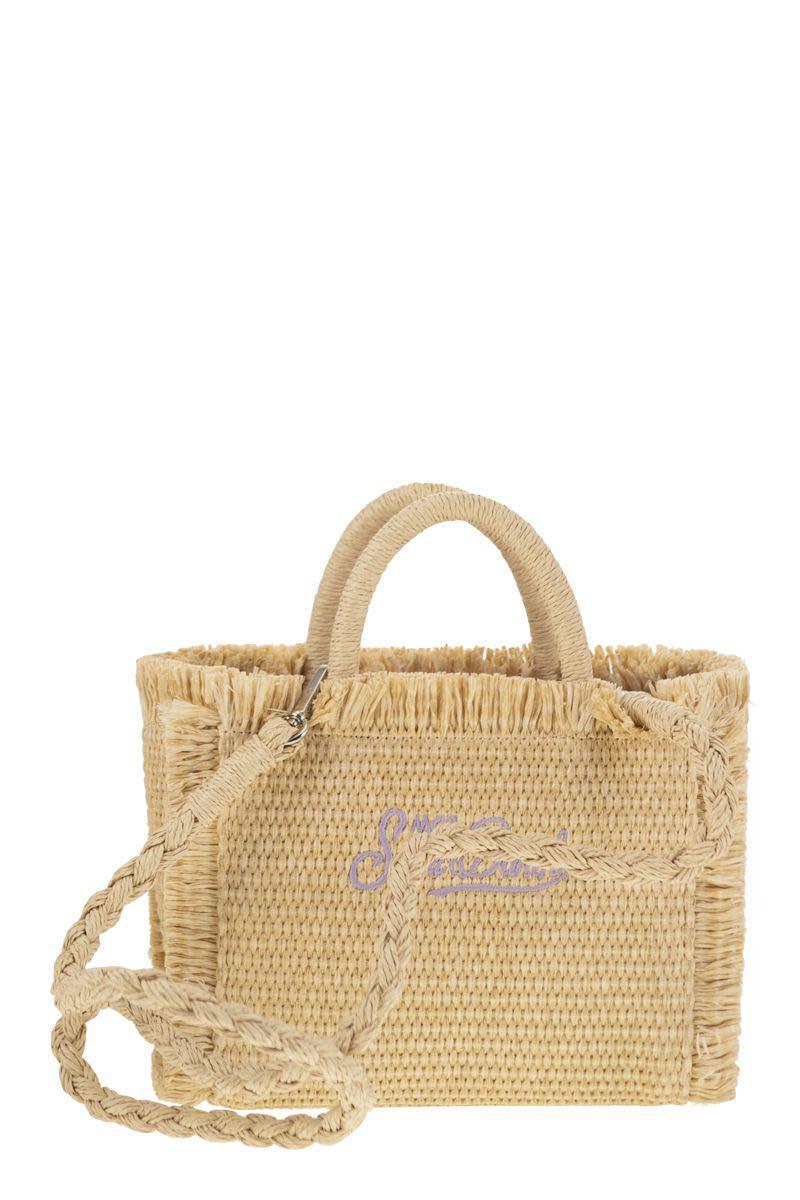 ハンドバッグ MC2 SAINT BARTH Vanity Mini Straw handbag with rhinestones MC2 Saint Barth Mini Vanity Straw Bag With Embroidery